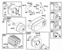 Muffler Grps Diagram and Parts List for 254422-0535-01  Briggs and Stratton Engine